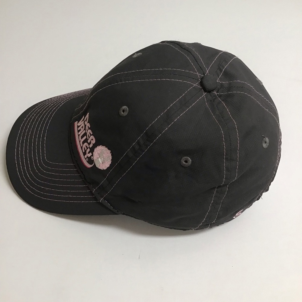 Deer Valley Ski Resort Hat Gear Cap Gray Pink Contrast Stitch Adjusts Vintage - Picture 11 of 11